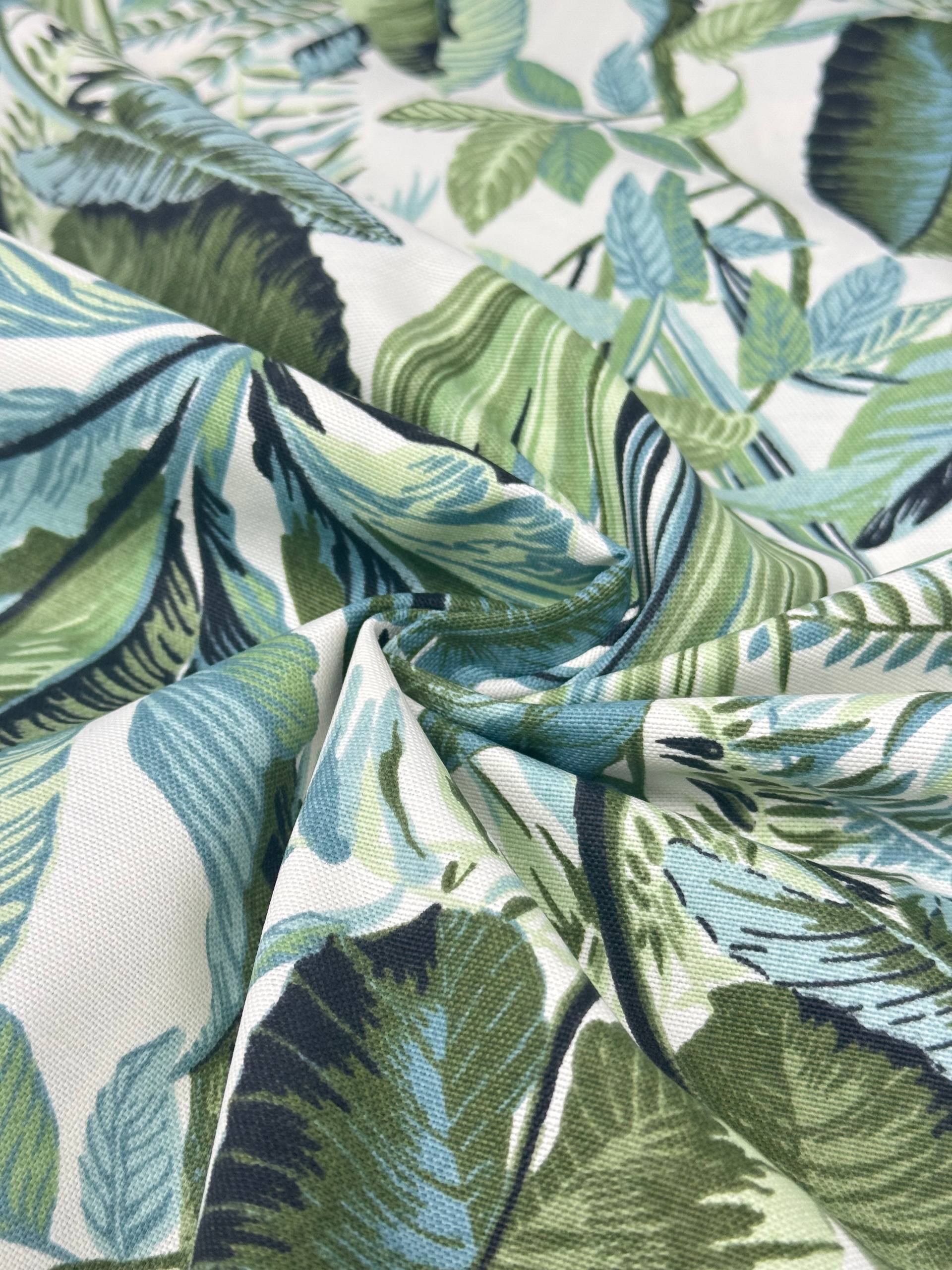 Karışık Yapraklar Desenli Duck Kumaş - Duck Bezi