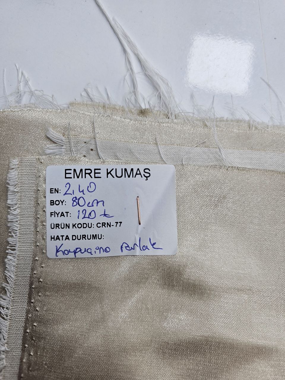 Kapuçino parlak pamuk saten