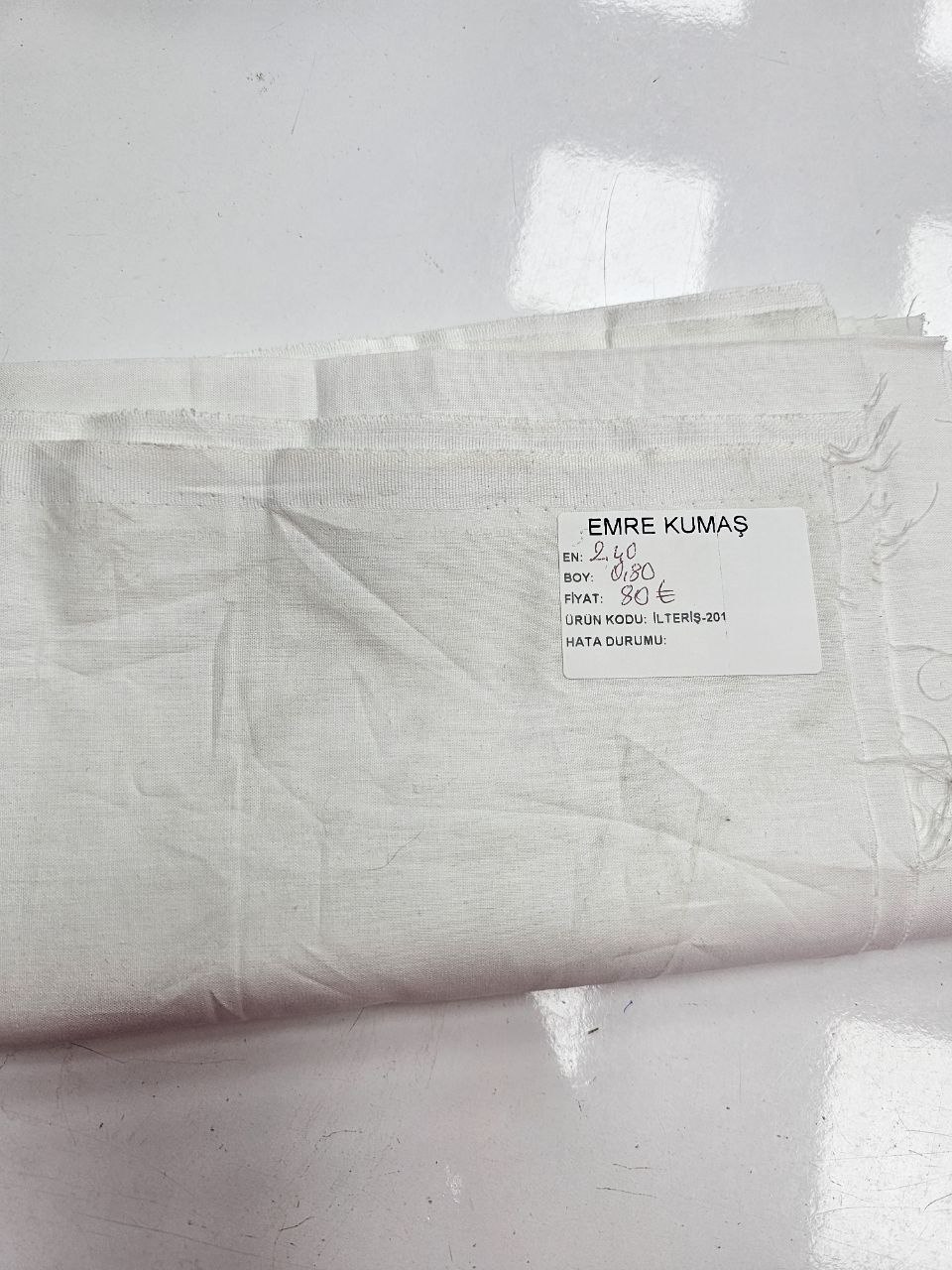 Ekru Renk Nevresimlik Poplin Kumaş