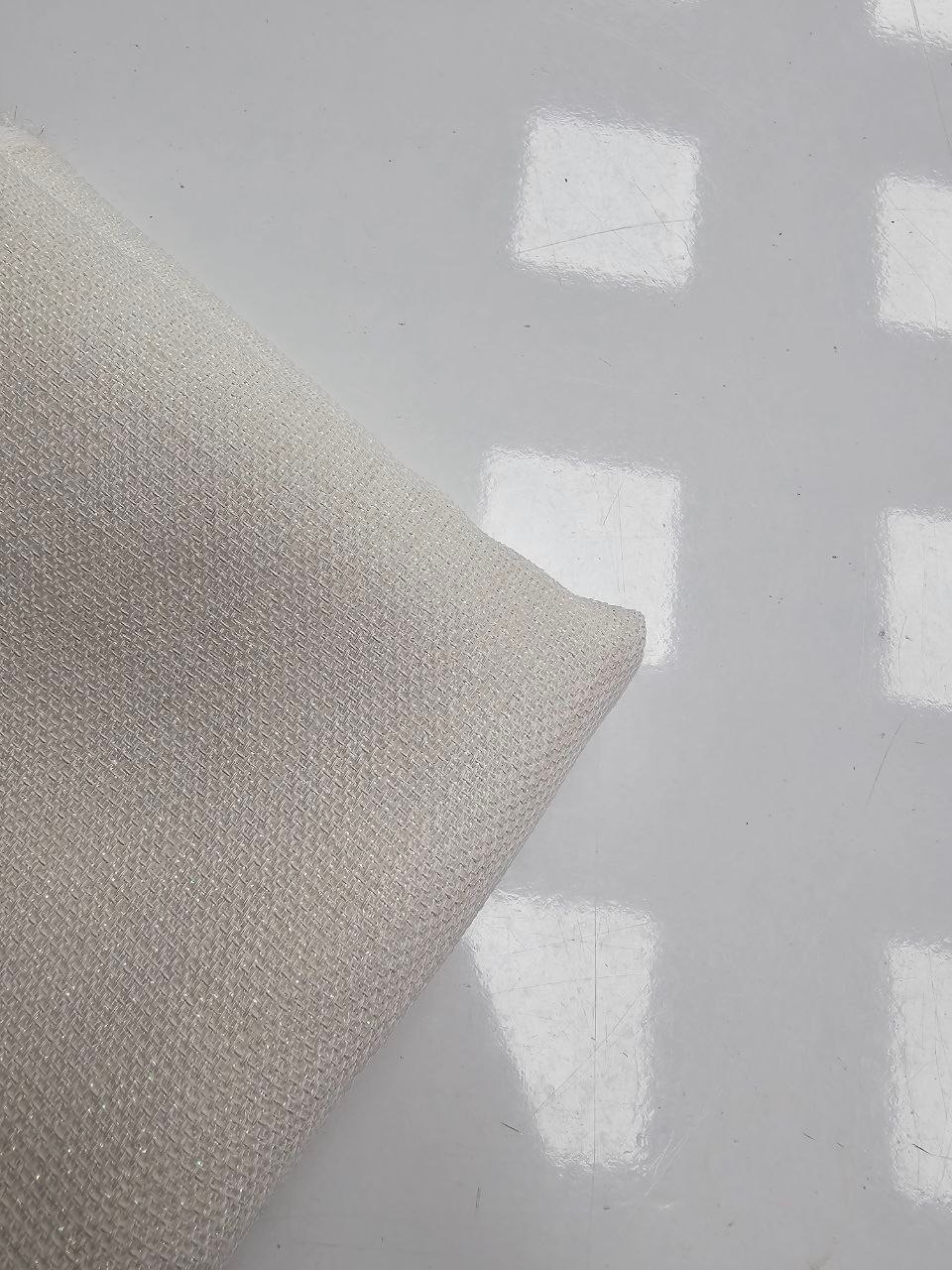 Ekru Simli Linen Kumaş