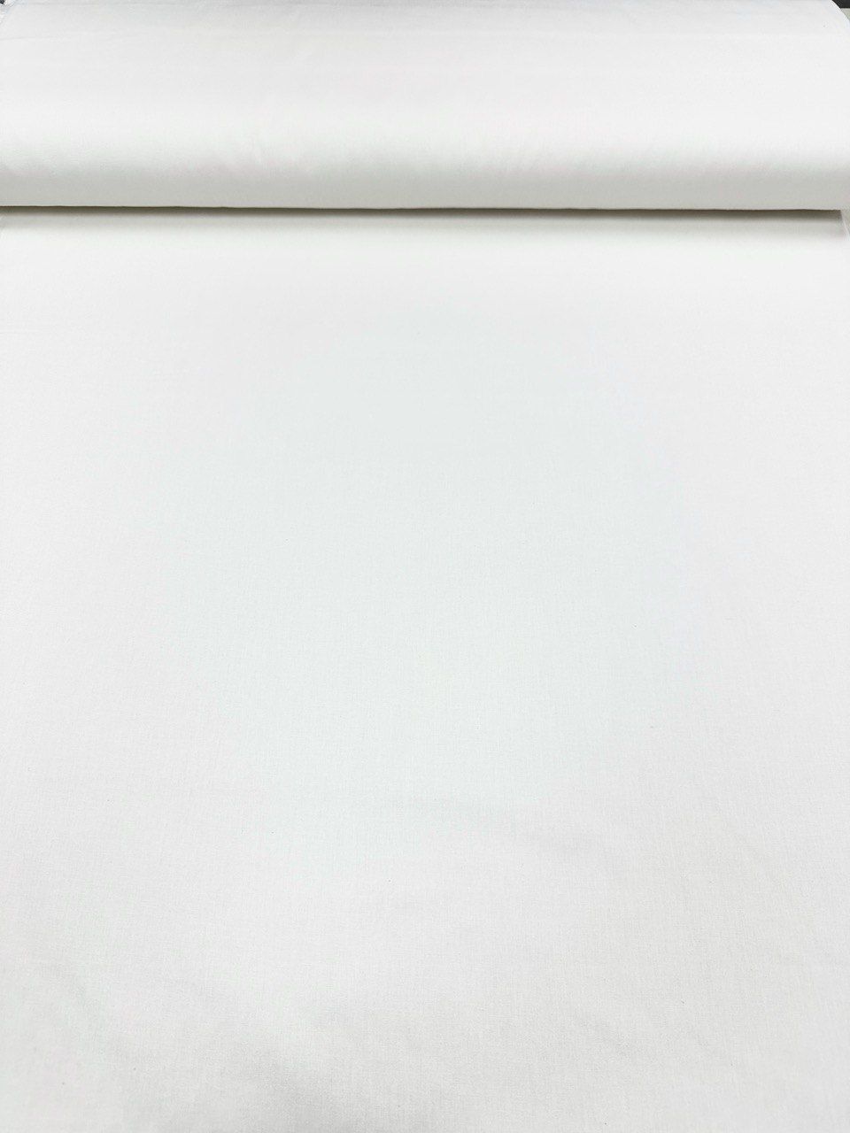 White Organic Poplin Duvet Cover Fabric