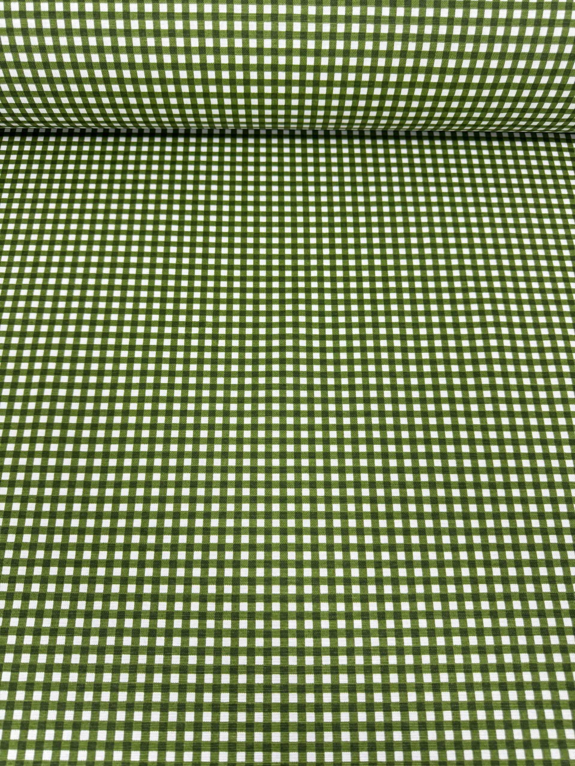 Brown Gingham Duck Fabric - Duck Cloth