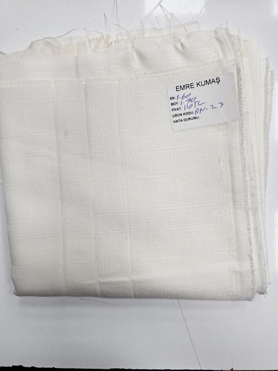 Ekru Ajurlu İsveç Keteni Kumaş