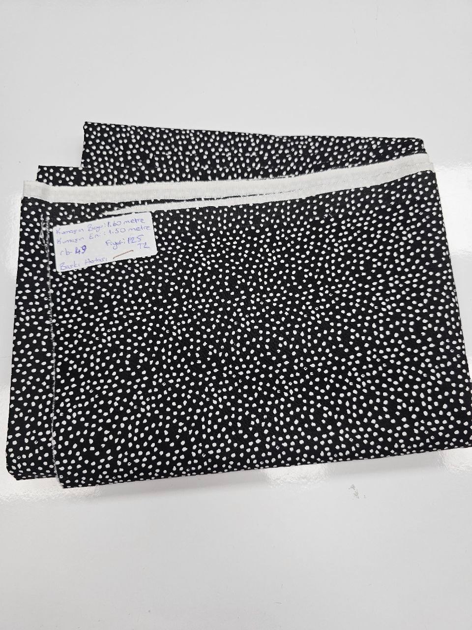 Mini Puantiye Desenli Giyimlik Poplin Kumaş