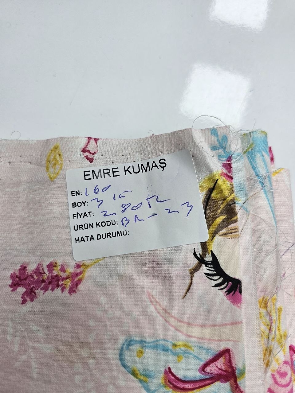 Desenli Nevresimlik Poplin Kumaş