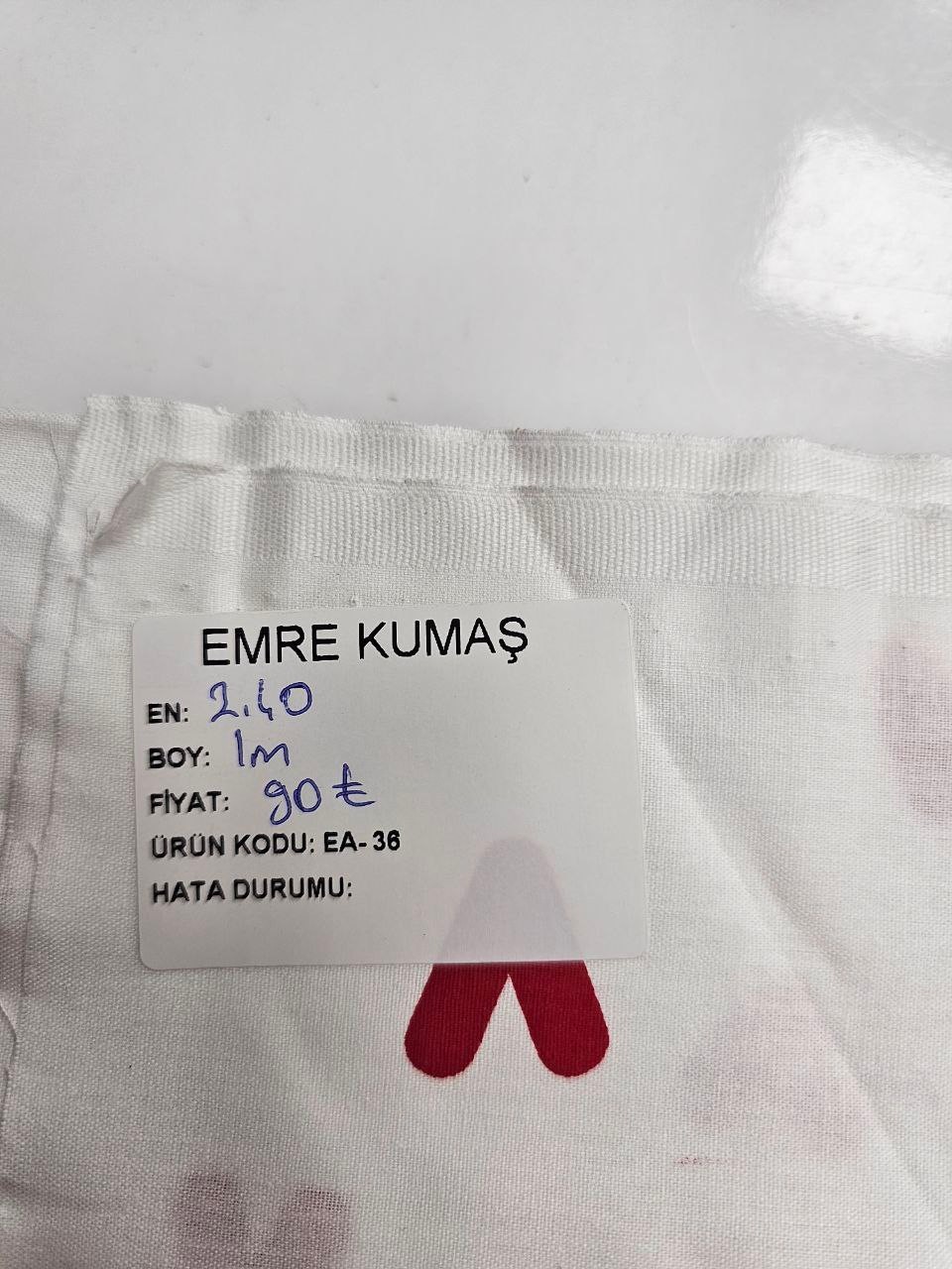 Kalp Desenli Nevresimlik Poplin Kumaş