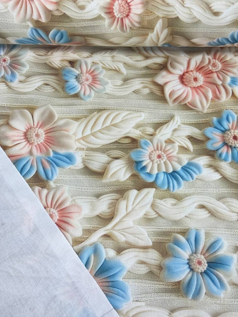 Dijital Baskı Desenli Nevresimlik Poplin Kumaş