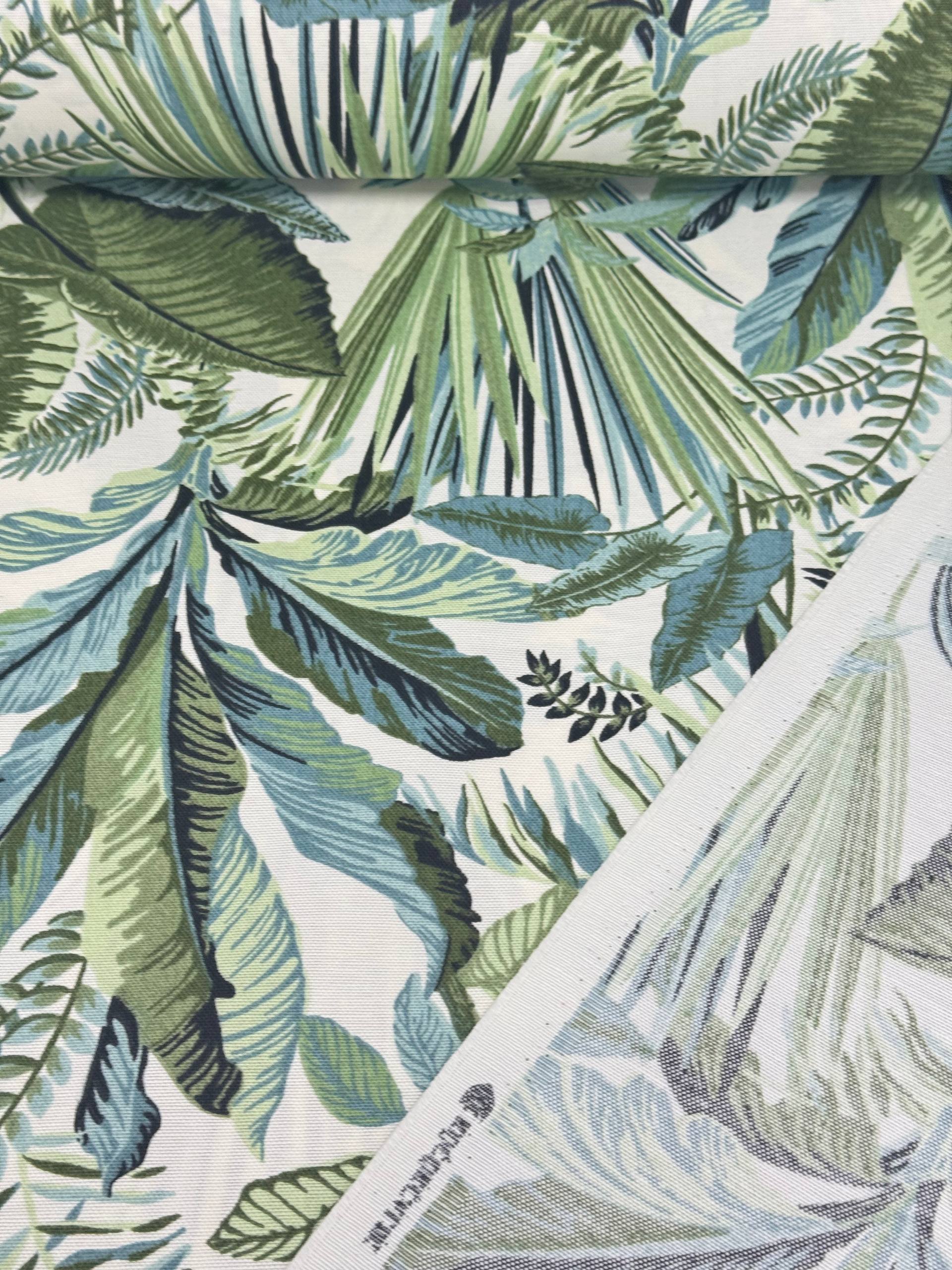 Karışık Yapraklar Desenli Duck Kumaş - Duck Bezi