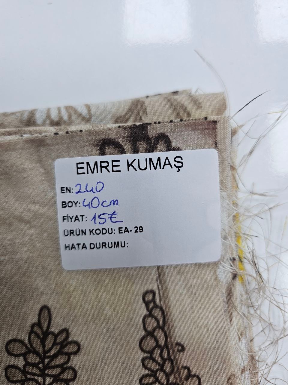Kapuçino Papatya Desenli Nevresimlik Poplin Kumaş