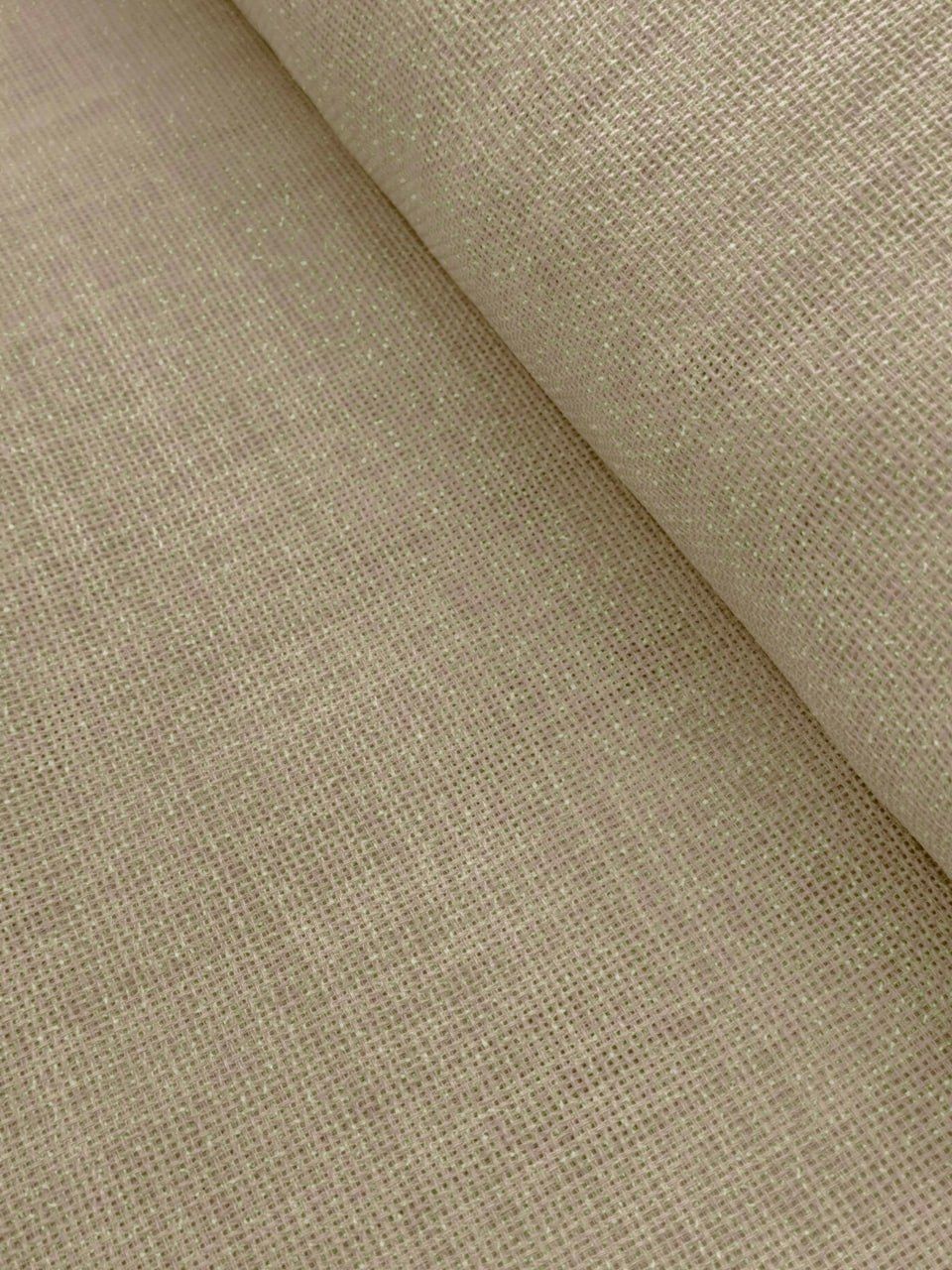 Koyu Kapuçino Simli Linen Kumaş