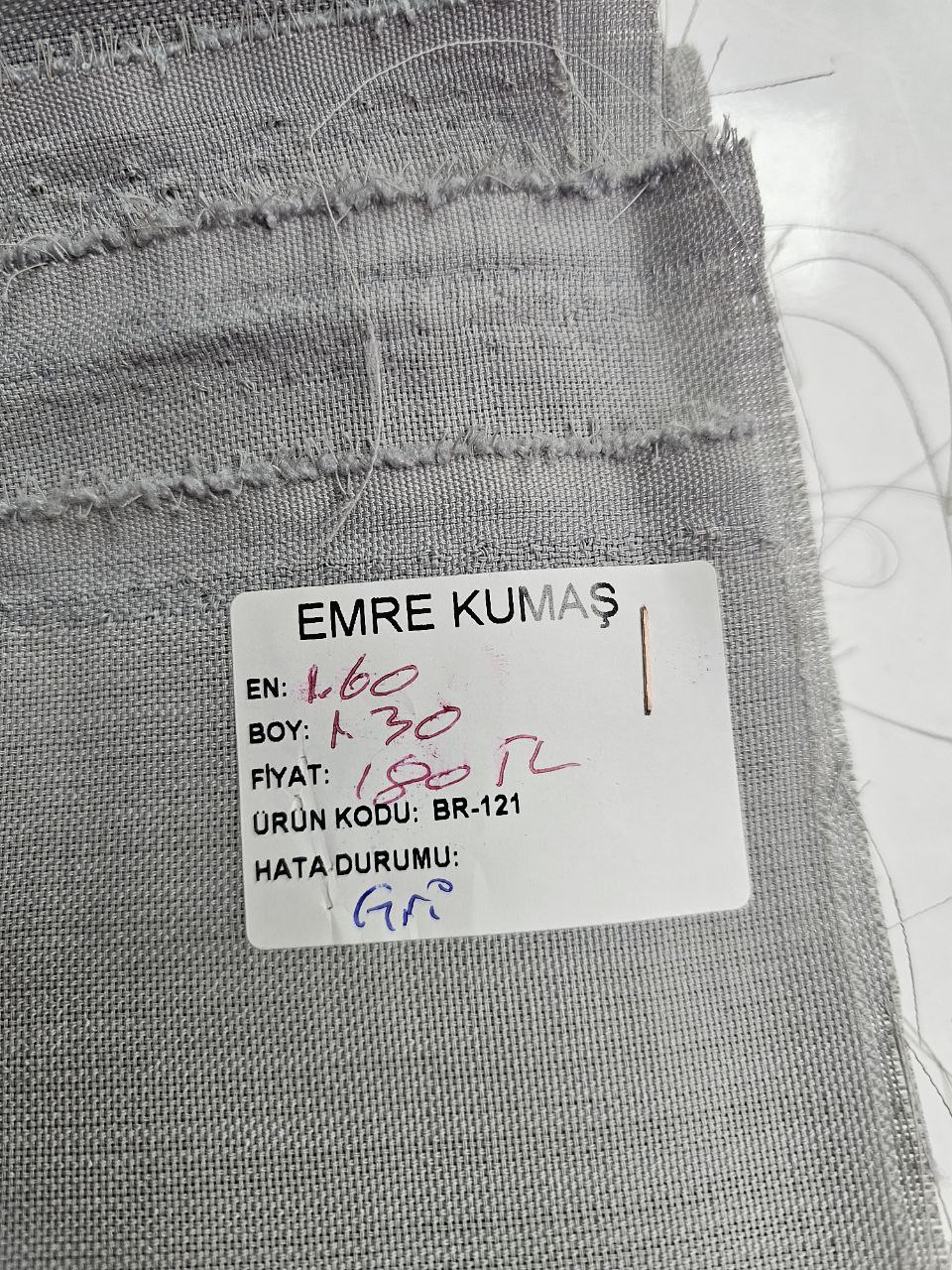 Gri Renk Simsiz Gardenya Kumaş