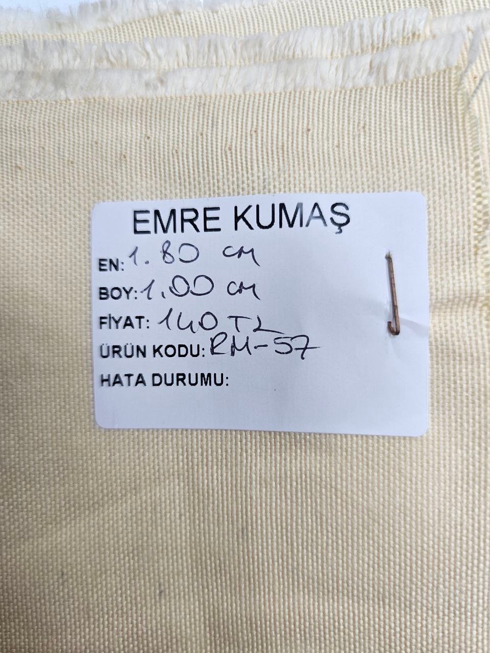 Koyu Krem Renkm Duck Kumaş