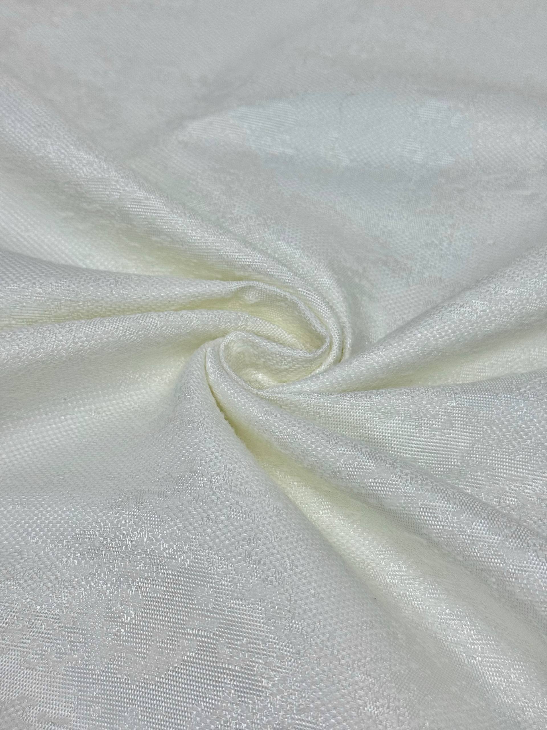 Ecru Cloud Pattern Carefree Tablecloth Fabric