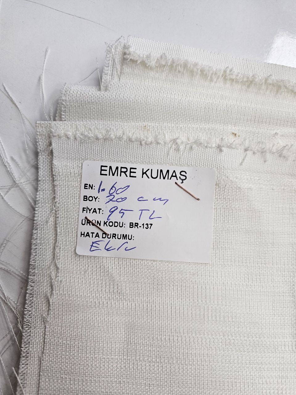 Ekru Renk Simsiz Gardenya Kumaş