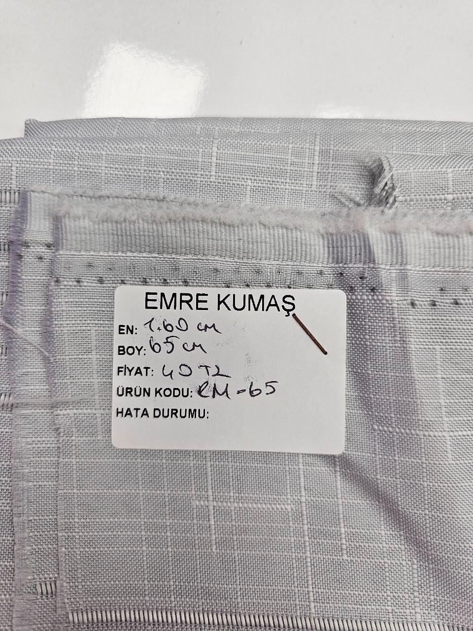 Gri Ajurlu İsveç Keteni Kumaş