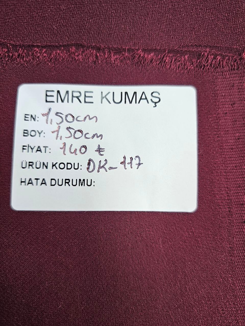 Vişne Çürüğü Renk Krep Kumaş