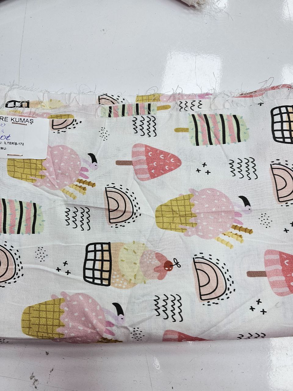 Desenli Nevresimlik Poplin Kumaş