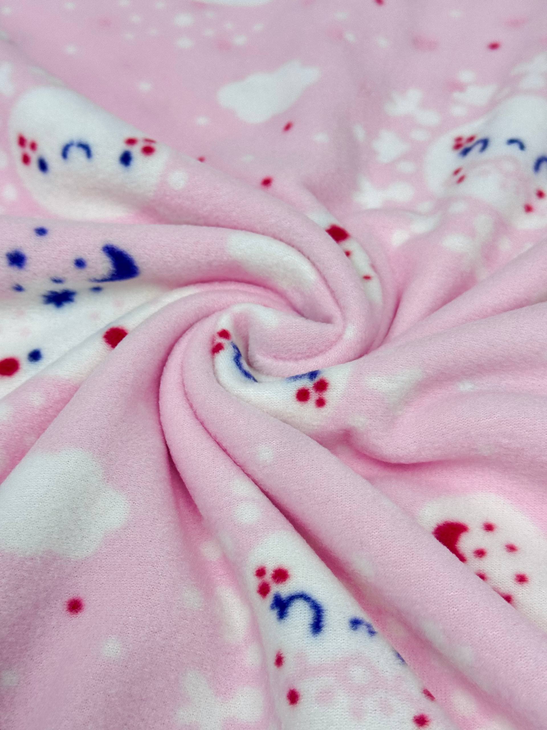 قماش صوف قطبي منقوش