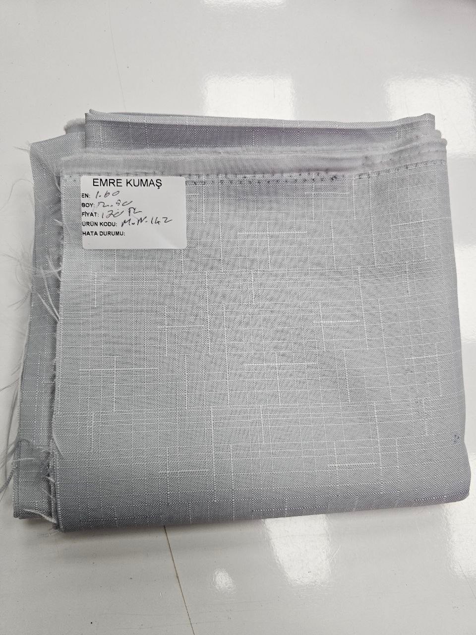 Grey Openwork Swedish Linen Fabric