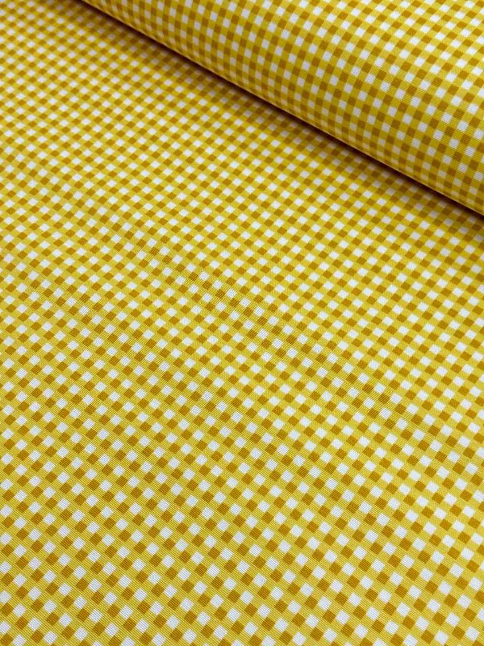 قماش البطة المربعات الصفراء - قماش البطة