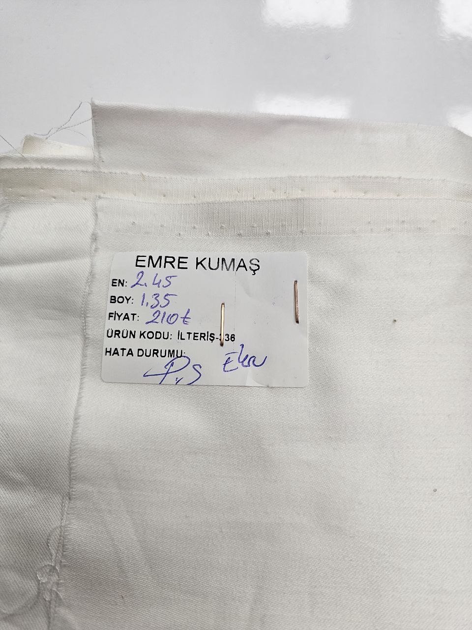 Ekru Renk Mat Pamuk Saten