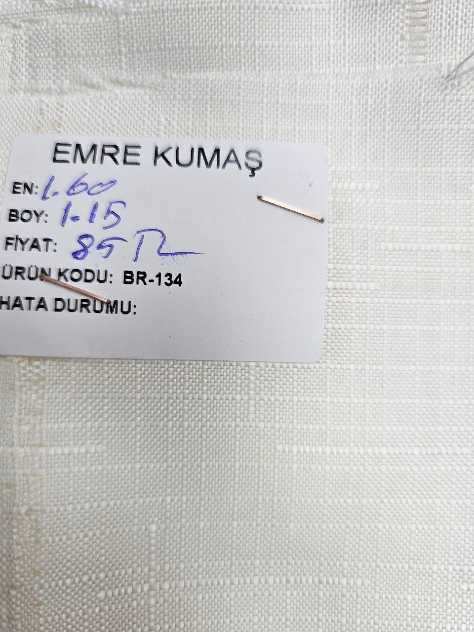 Ekru Ajurlu İsveç Keteni Kumaş