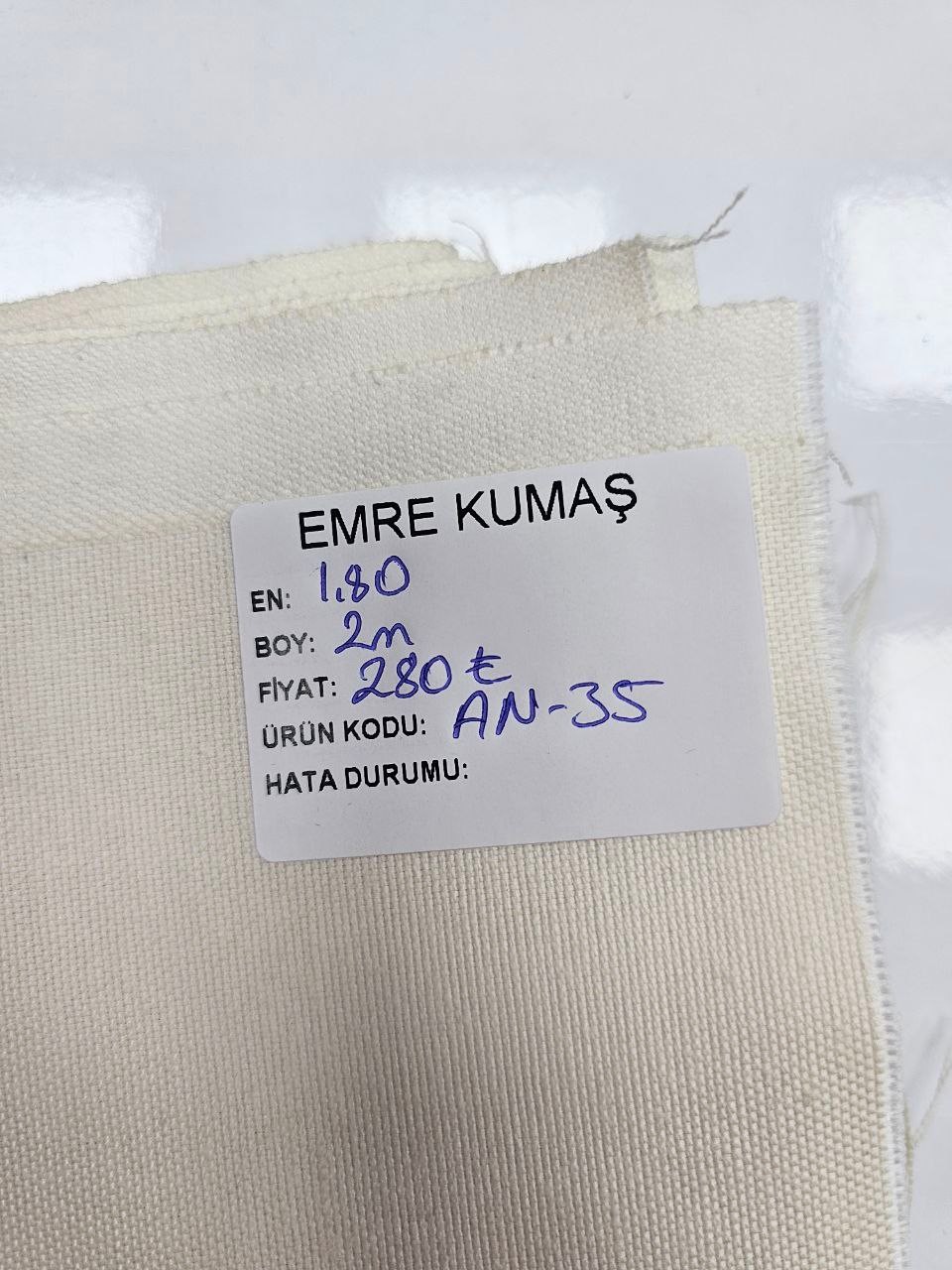 Açık Krem Rengi Duck Kumaş