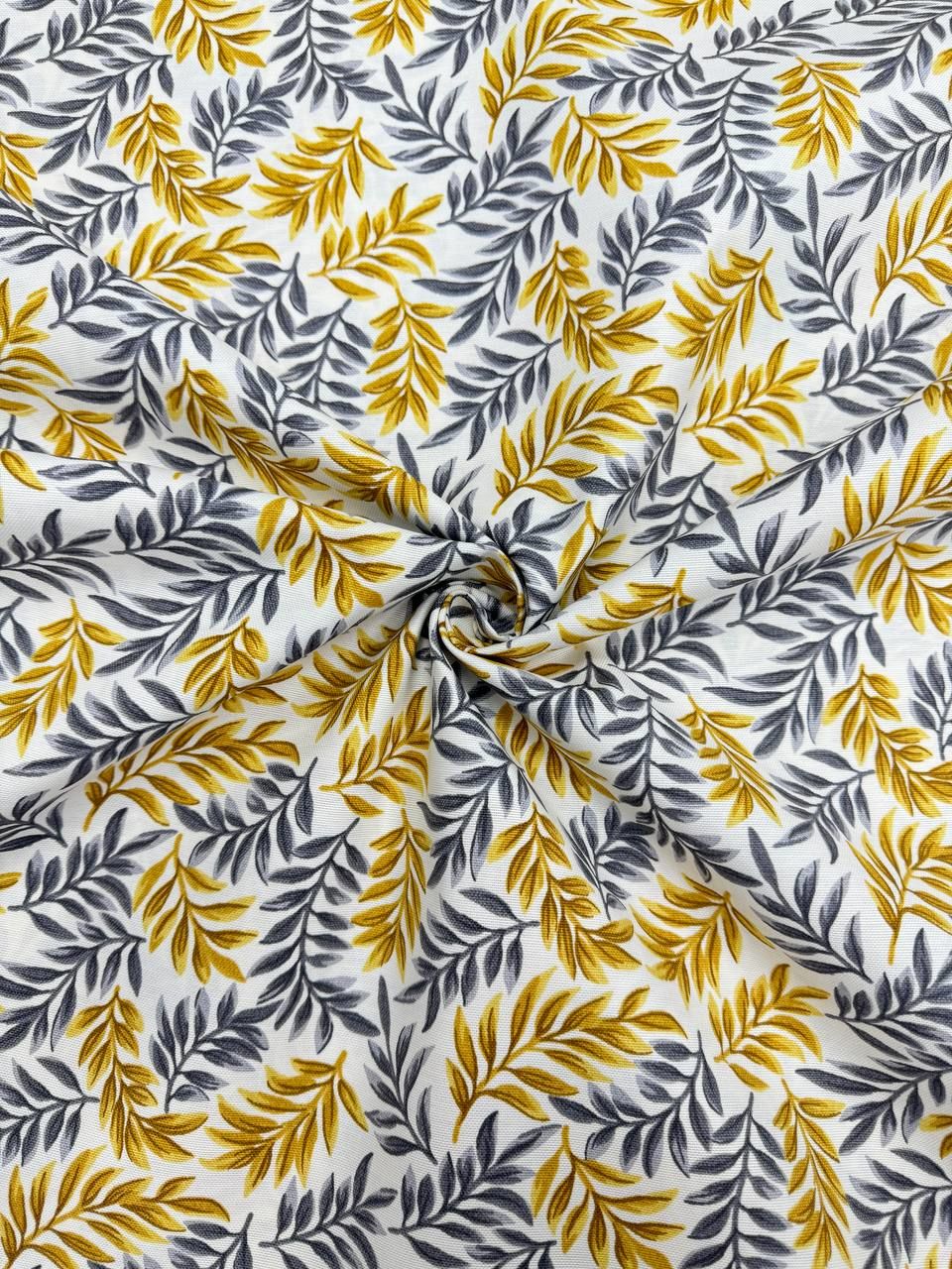 قماش بطة بنقشة غصن أصفر - قماش بطة
