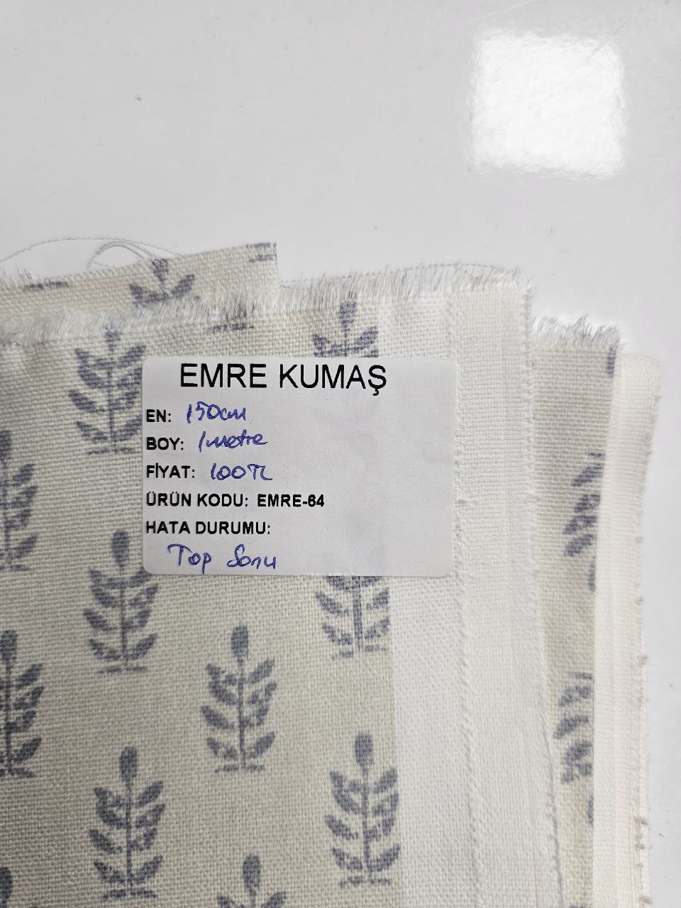 Desenli Duck Kumaş