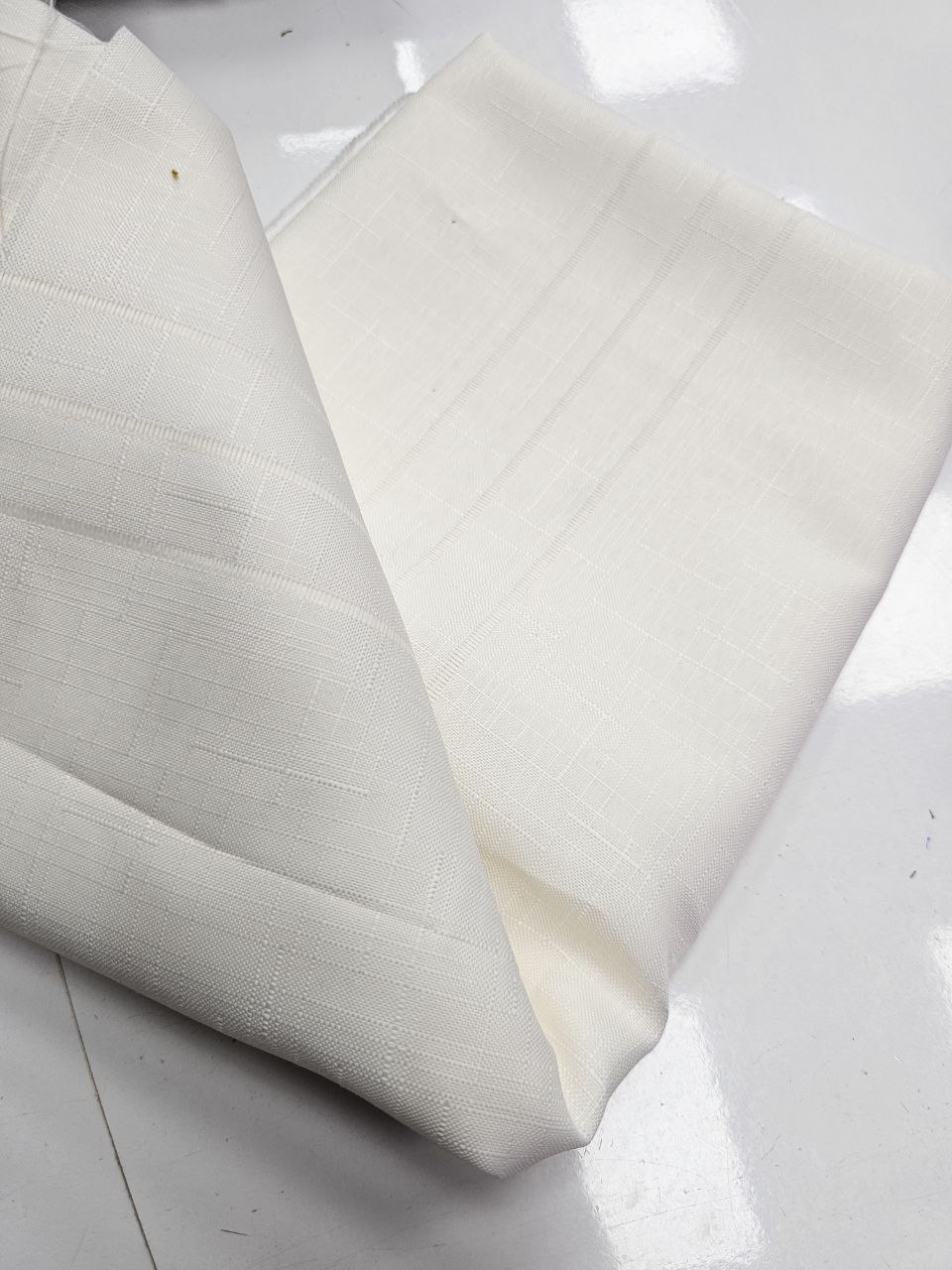 Ekru Ajurlu İsveç Keten Kumaş