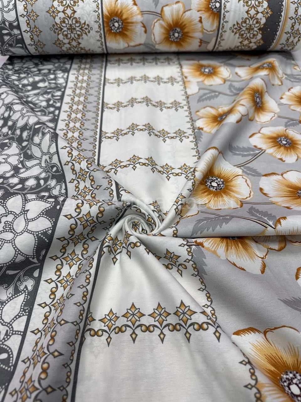 Pierre Cardin Petunya Desen Nevresimlik Poplin Kumaş