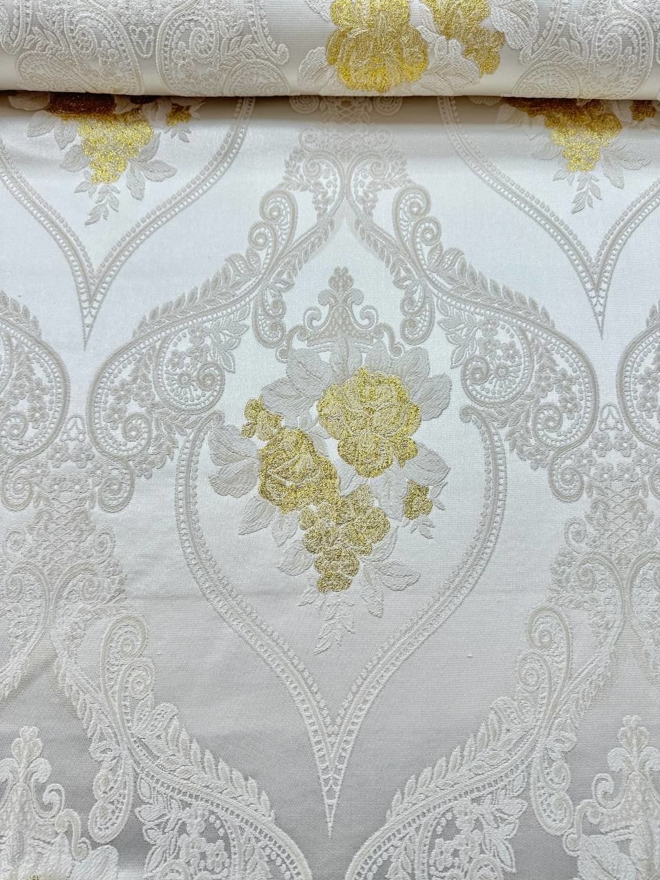 Gold Simli Kabartmalı Şönil Pike Kumaş