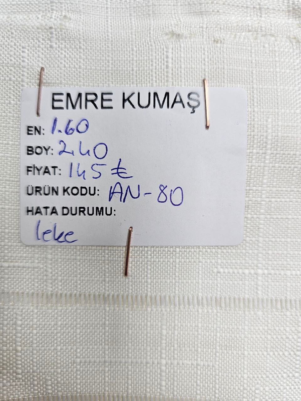 Ekru Ajurlu İsveç Keteni Kumaş