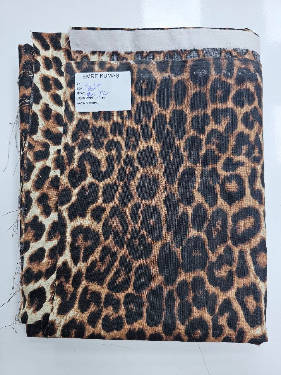 Leopar Desenli Nevresimlik Poplin Kumaş