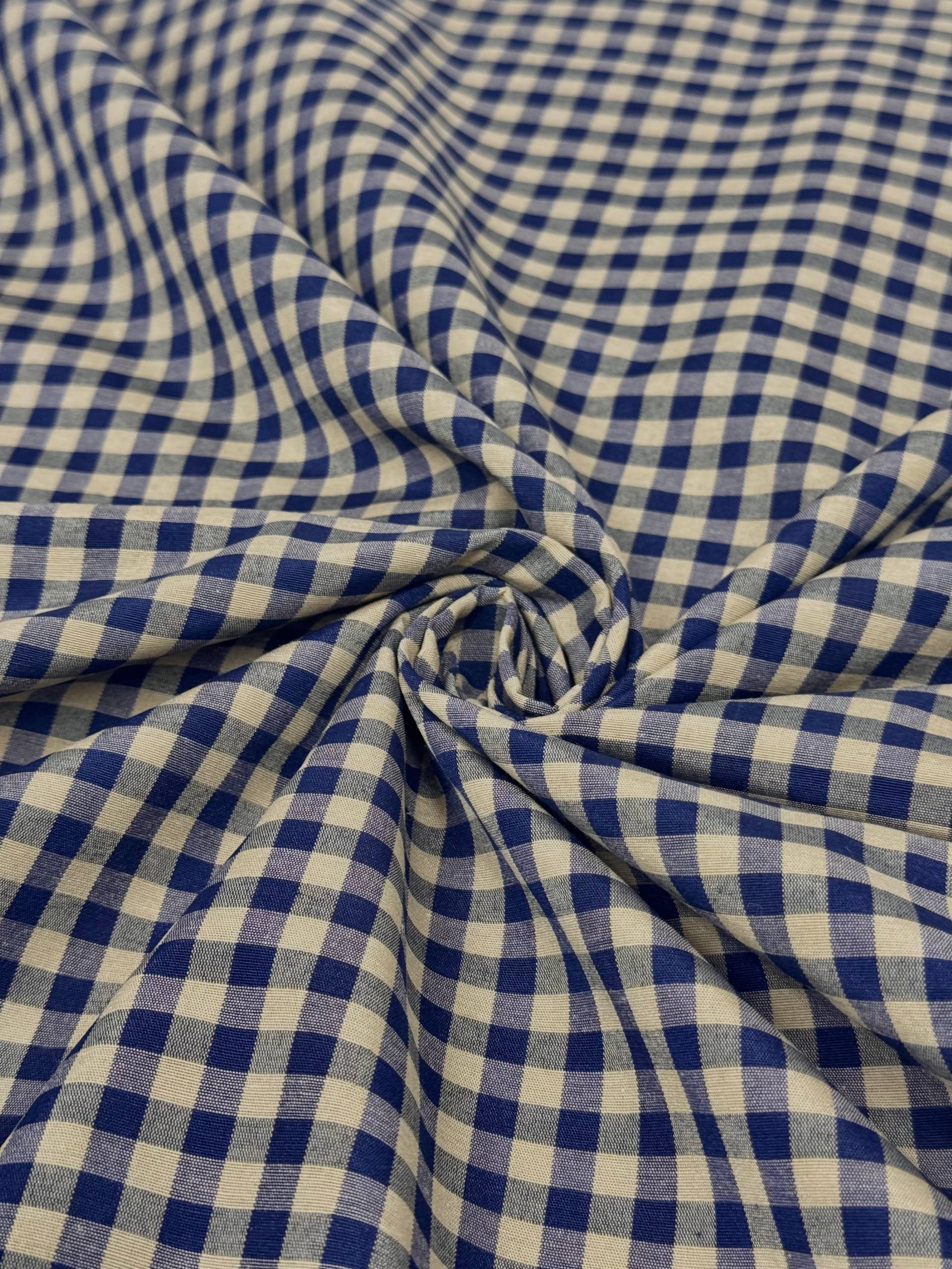 Cherry Maroon Gingham Zephyr Fabric