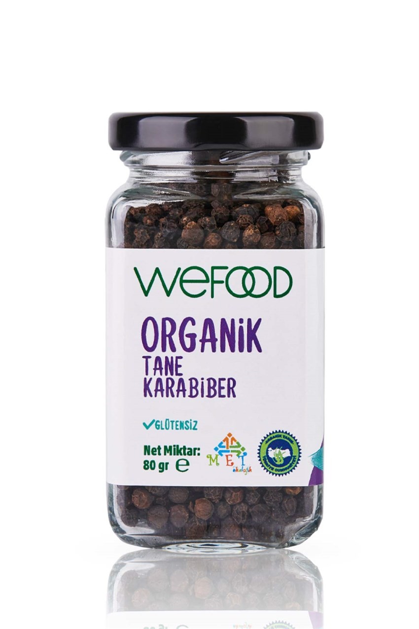 Organik Tane Karabiber 80 Gr