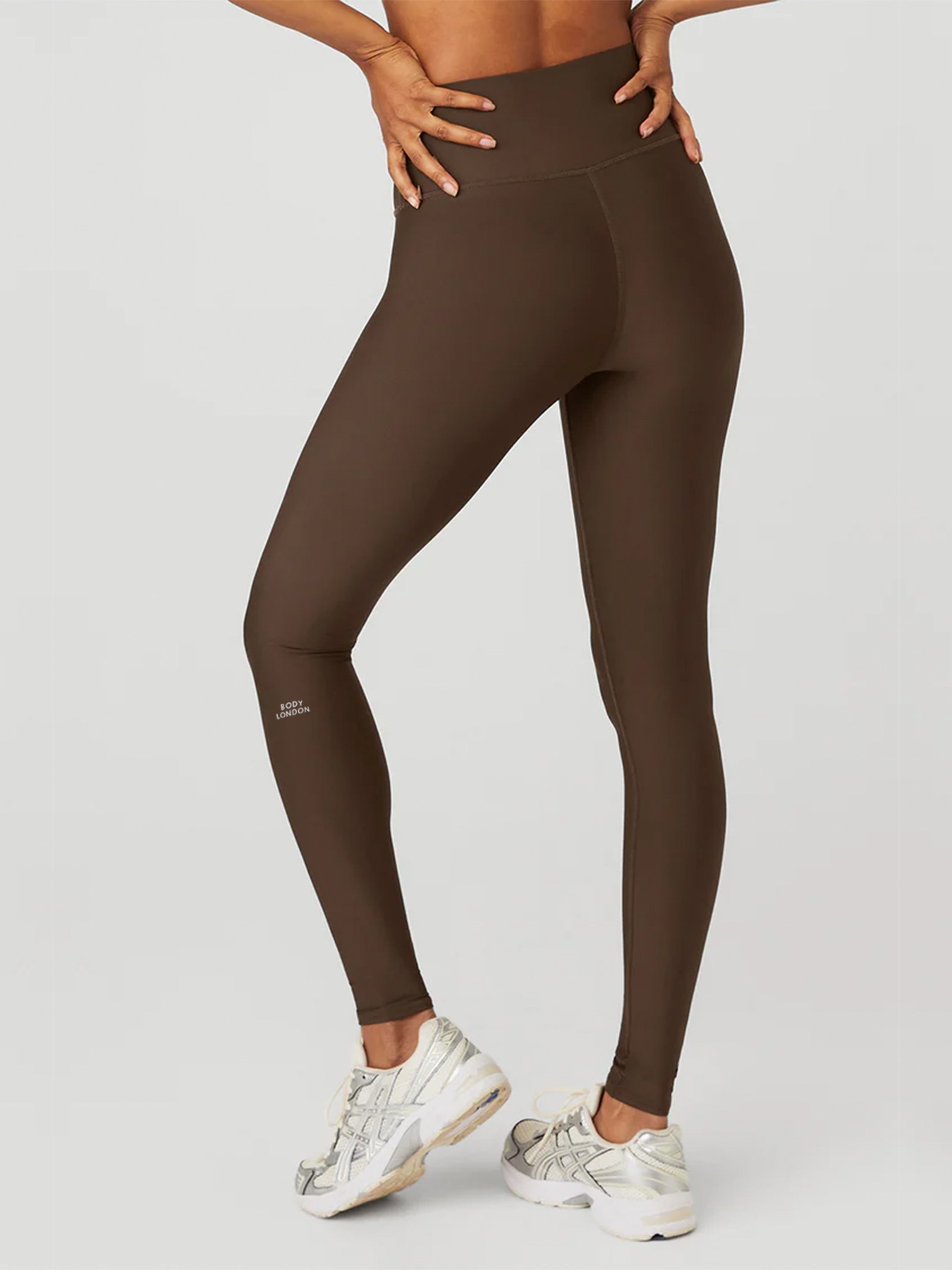 BodyLondon High Waist Airlift Tights (Brown)