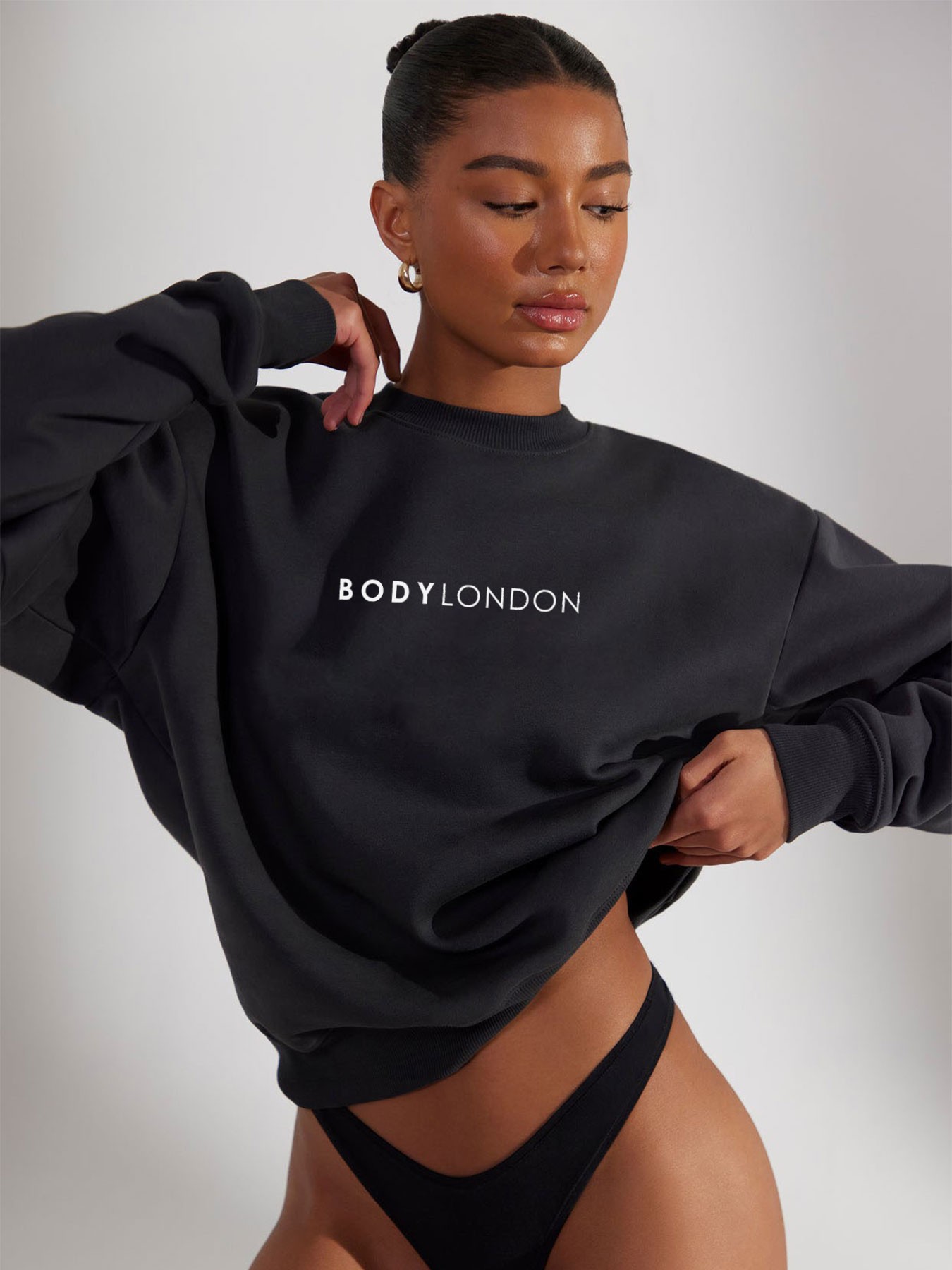 BodyLondon Bisiklet Yaka Sweatshirt 