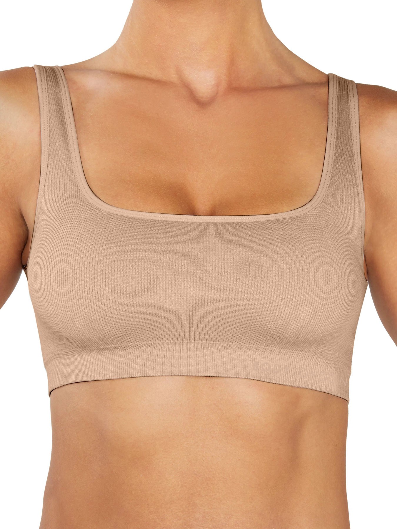 High Shape Rib Bralette - Tan