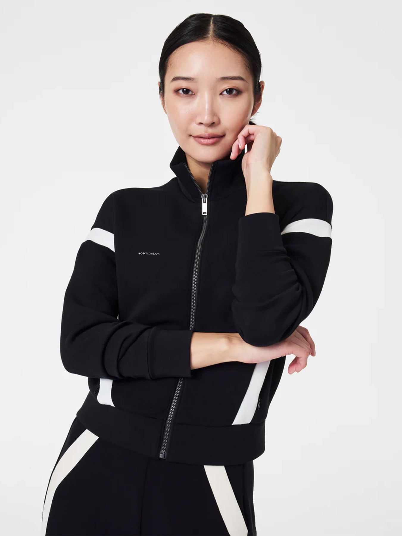 BodyLondon Gestreifte Sportjacke