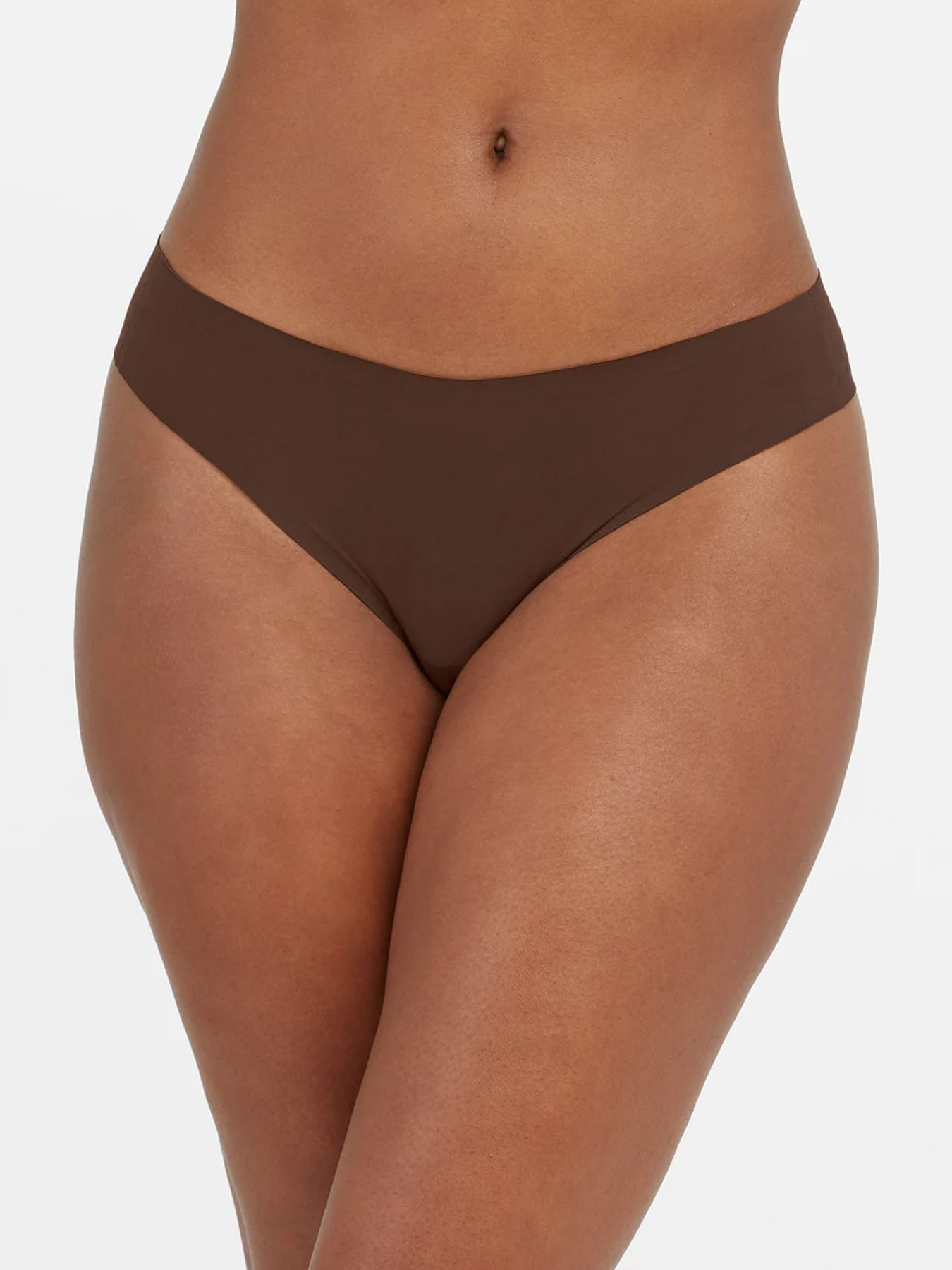 Laser Cut Thong - Brown