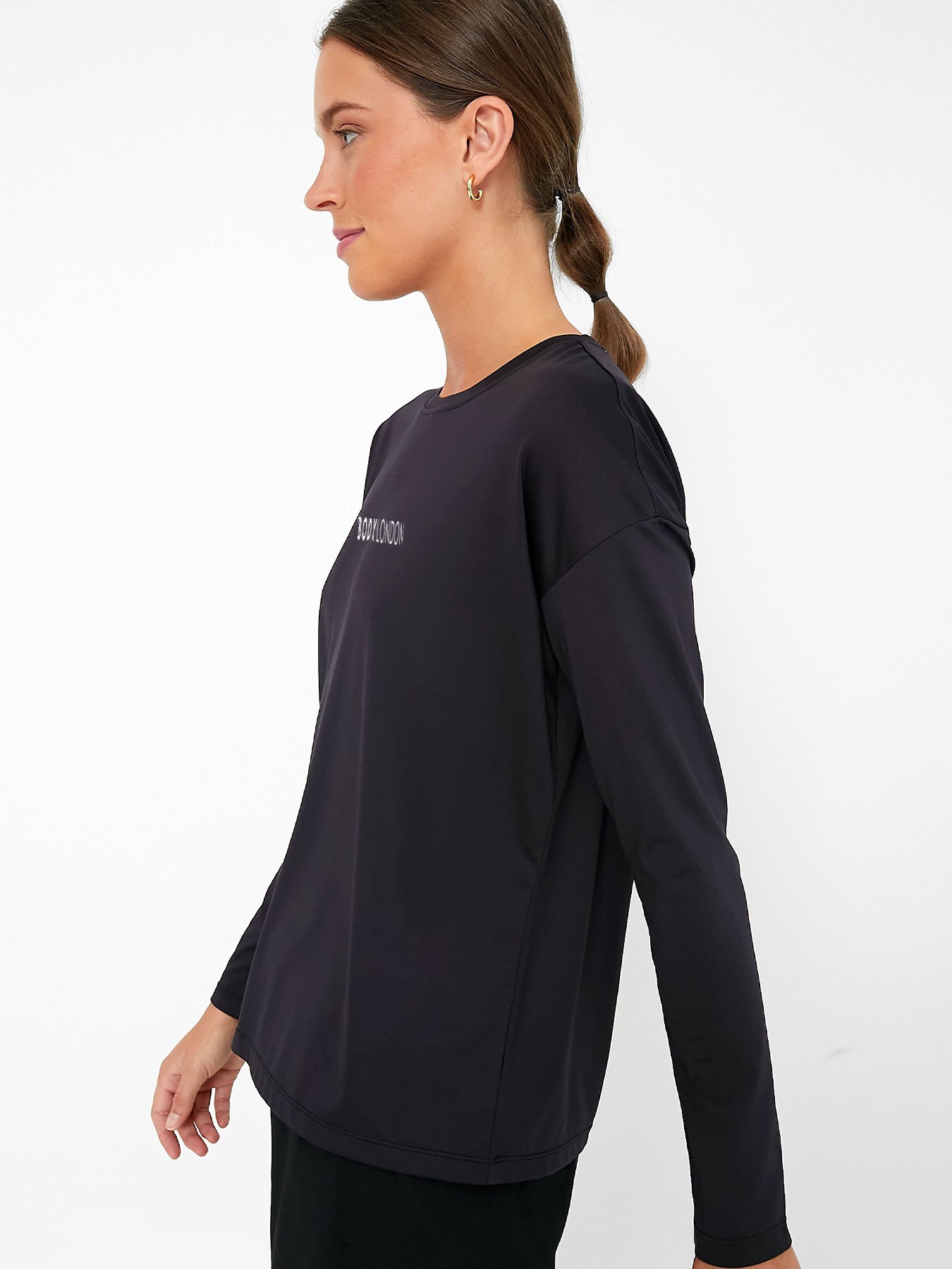 Black Long Sleeve Boyfriend T-Shirt