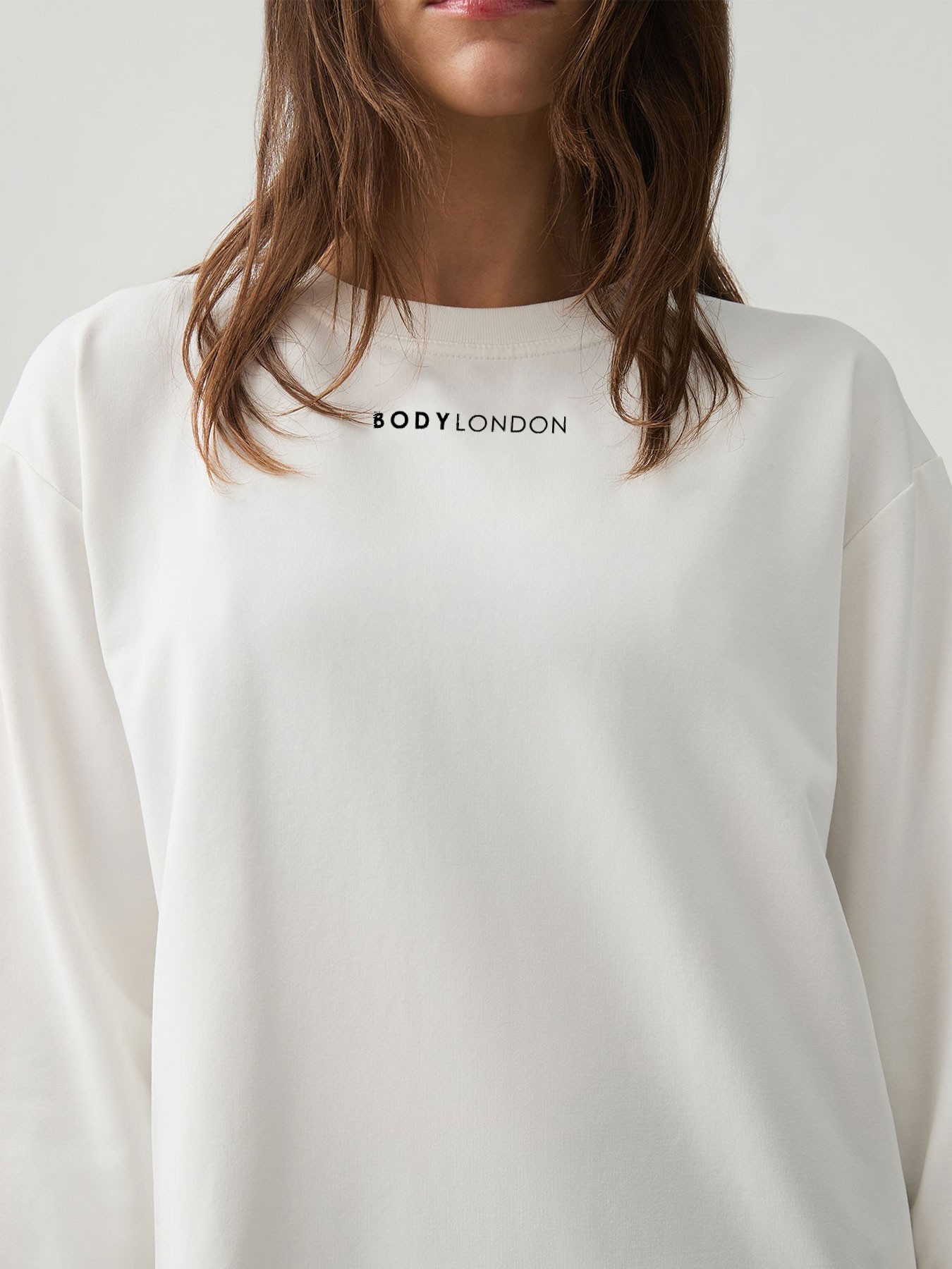 Langärmliges Baumwoll-T-Shirt mit Bündchen von Body London