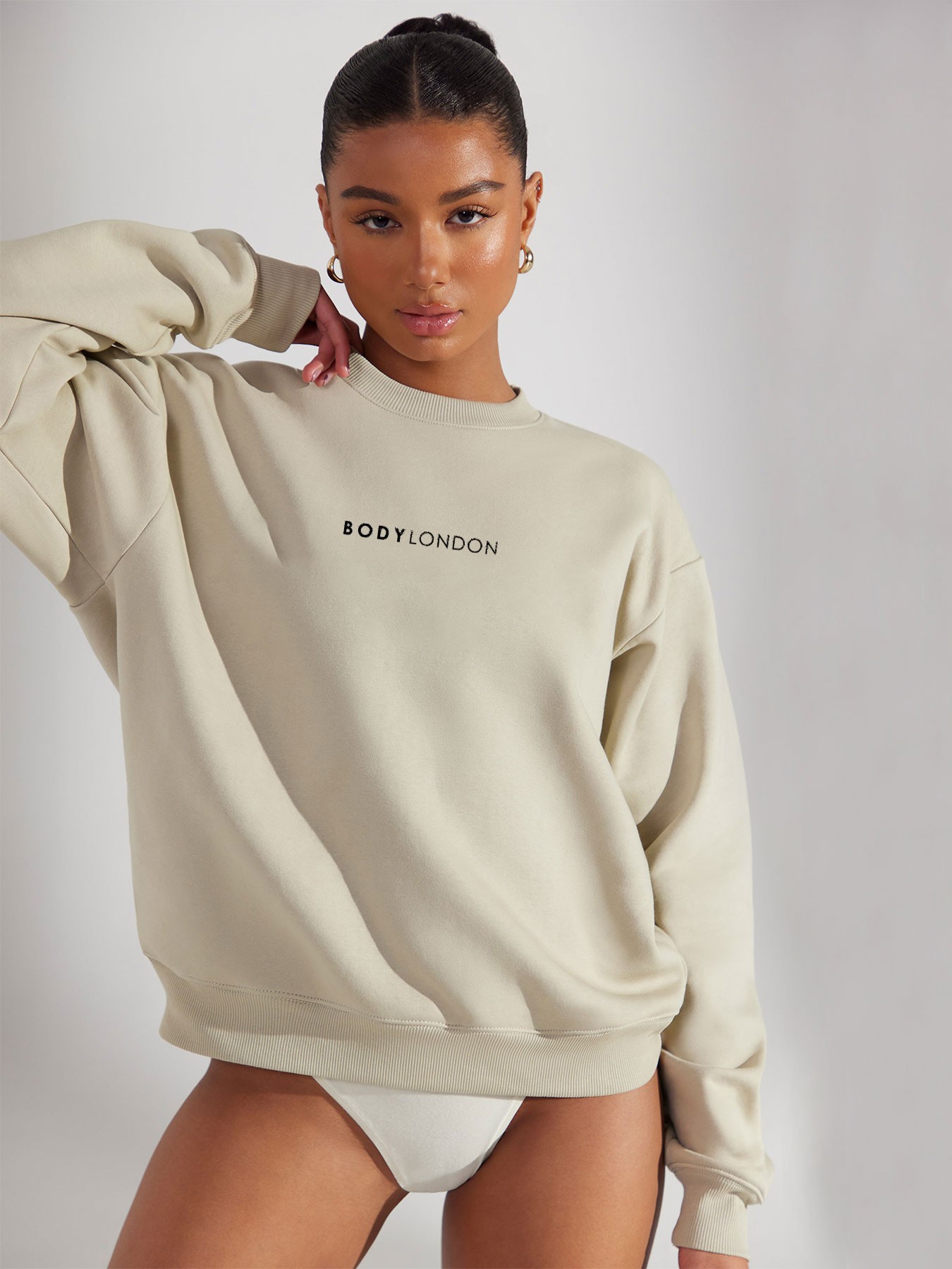 BodyLondon Bisiklet Yaka Sweatshirt