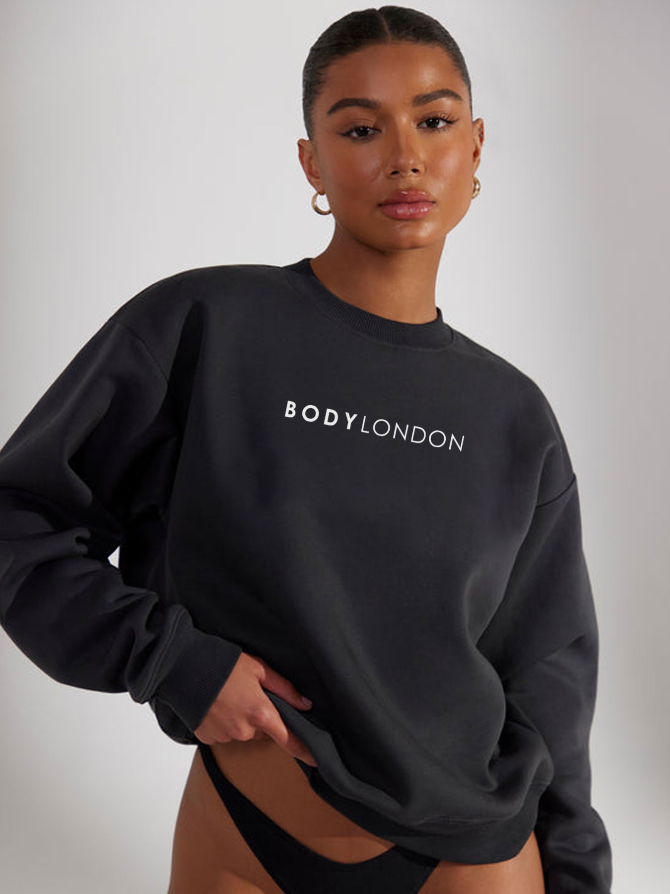 BodyLondon Sweatshirt mit Rundhalsausschnitt