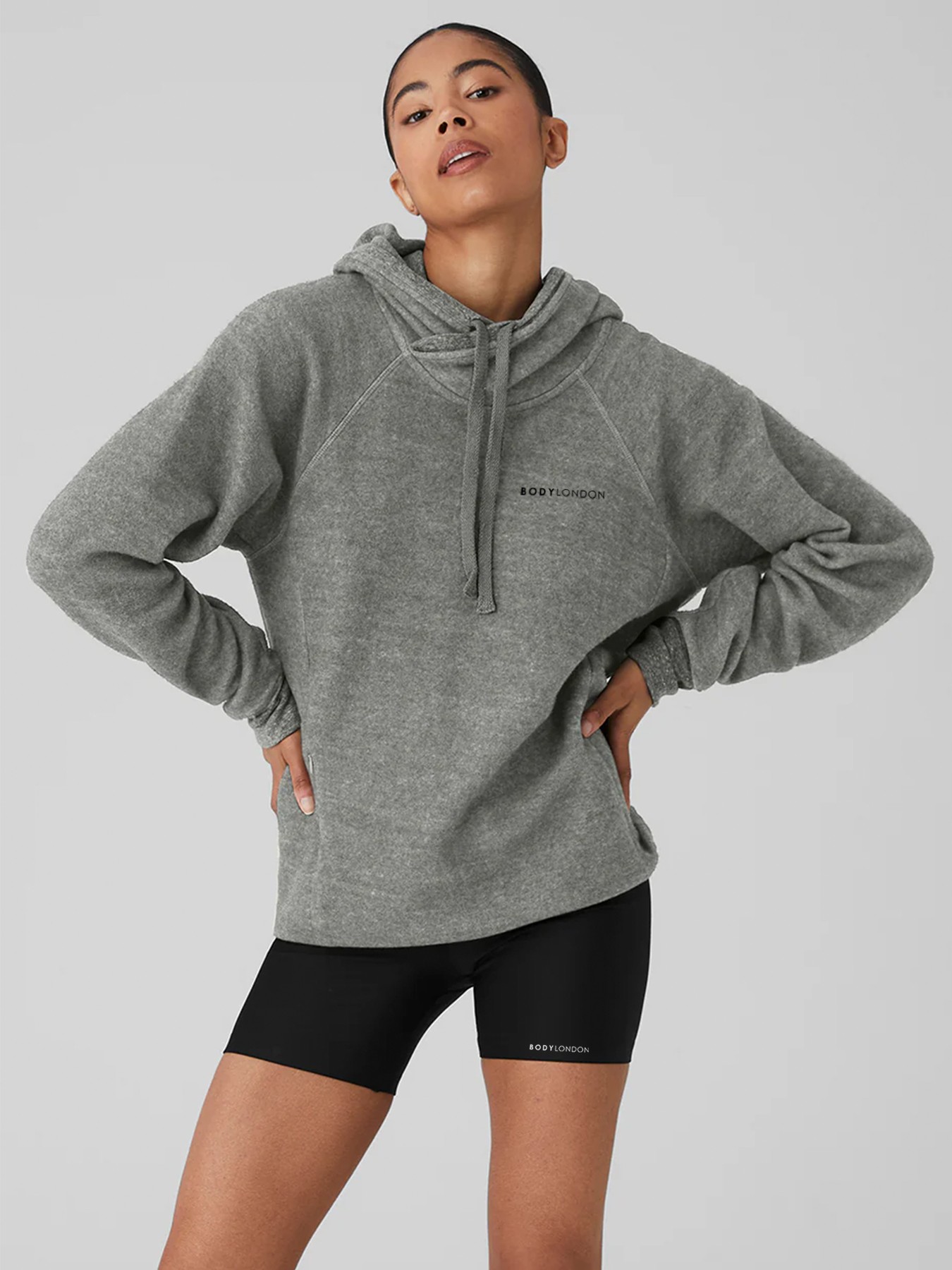 BodyLondon Triumph Kapüşonlu Sweatshirt (Gri)