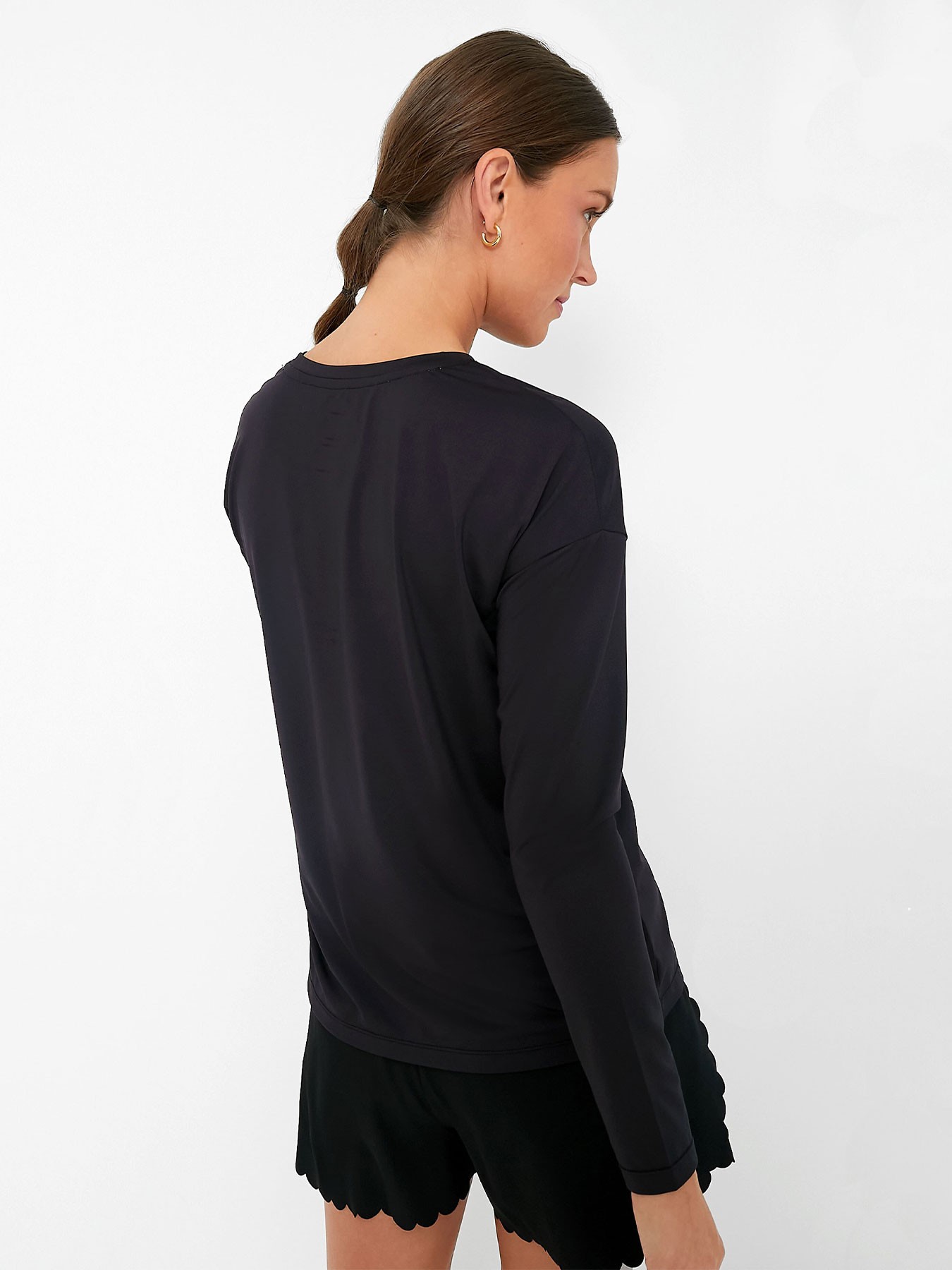 Black Long Sleeve Boyfriend T-Shirt