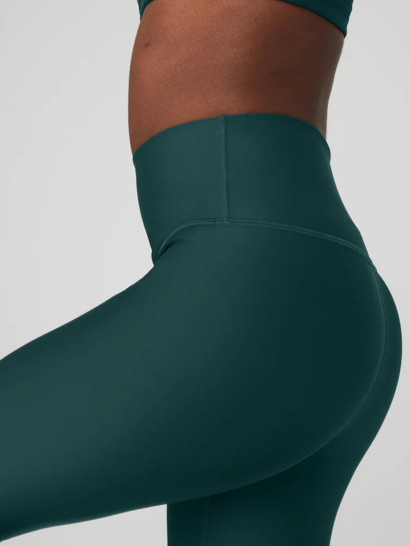 BodyLondon High Waist Airlift Tights (Dark Green)