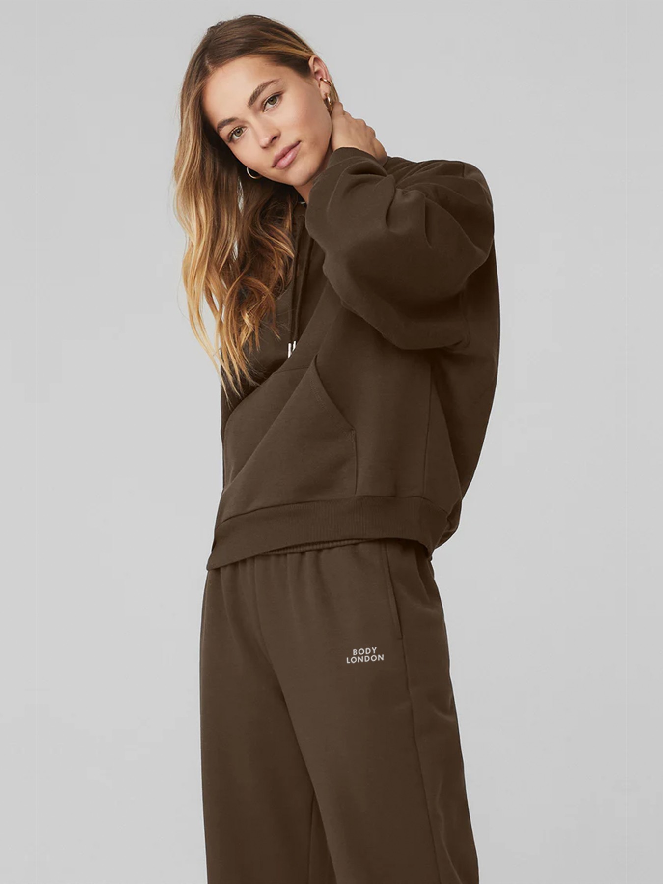 Φούτερ BodyLondon Hooded (Espresso)