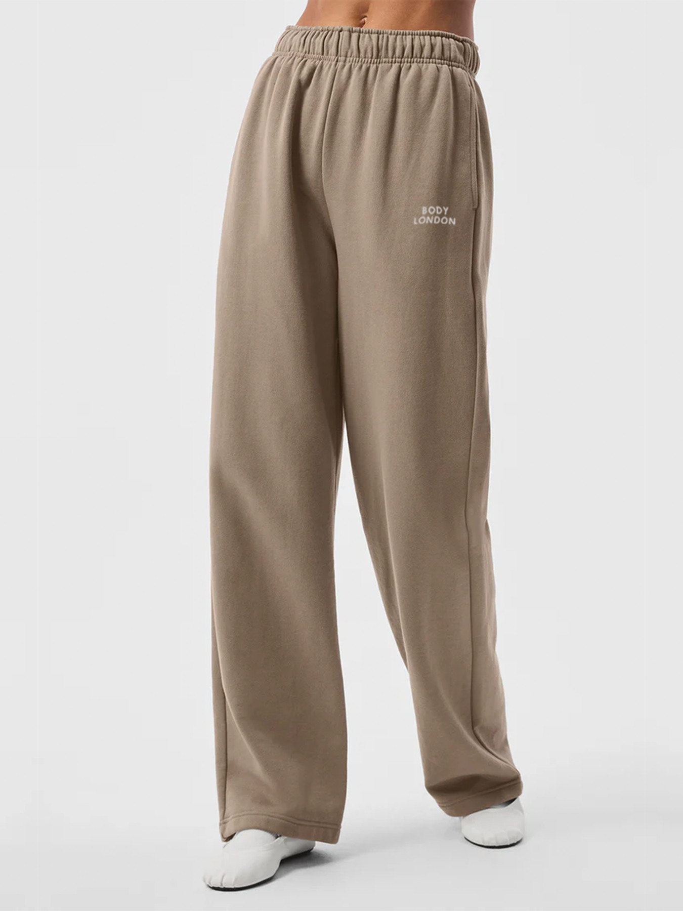 BodyLondon Straight Leg Sweatpants - Sand Color